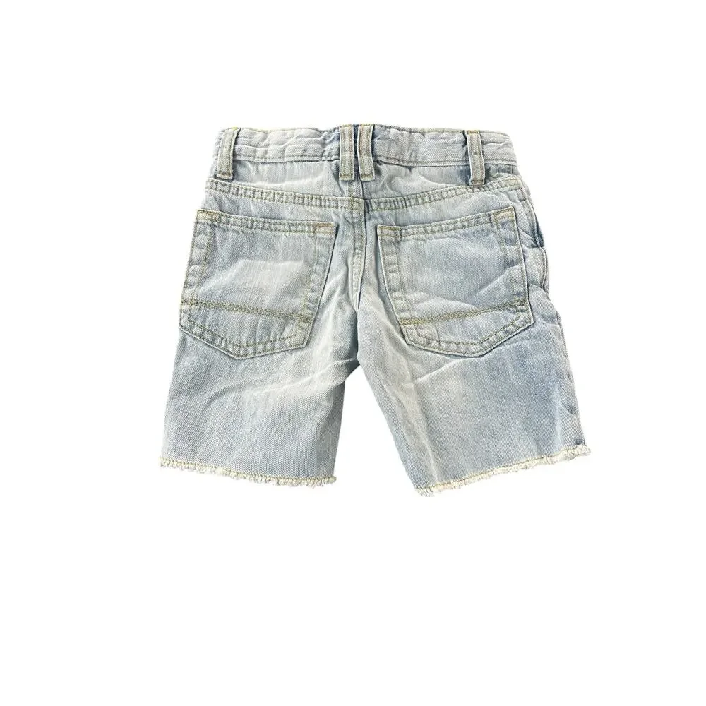 Cat & Jack Girls Light Wash Blue Distressed Denim Jean Shorts Youth Size 5